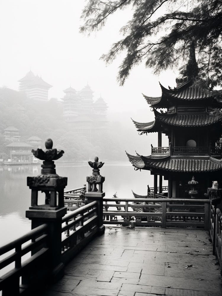 Chongqing, China, Black And White Old Photo 2