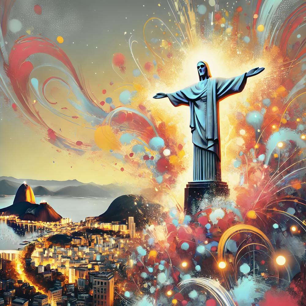 Rio Vibrations Cristo Redentor & Carnival Colors