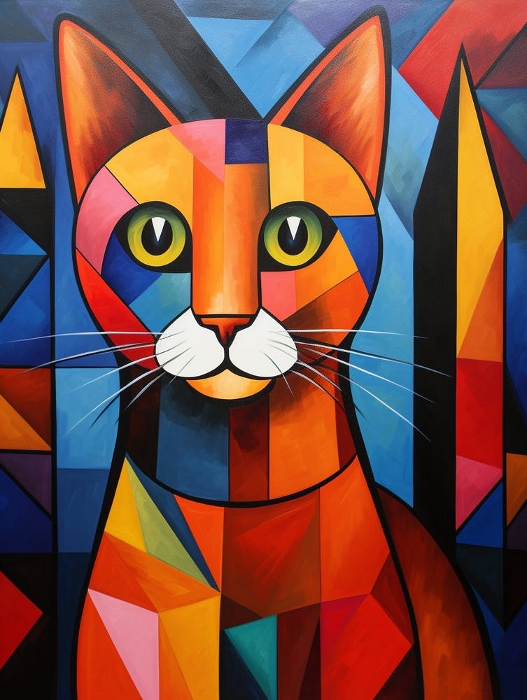 Cat Abstract Pop Art 6