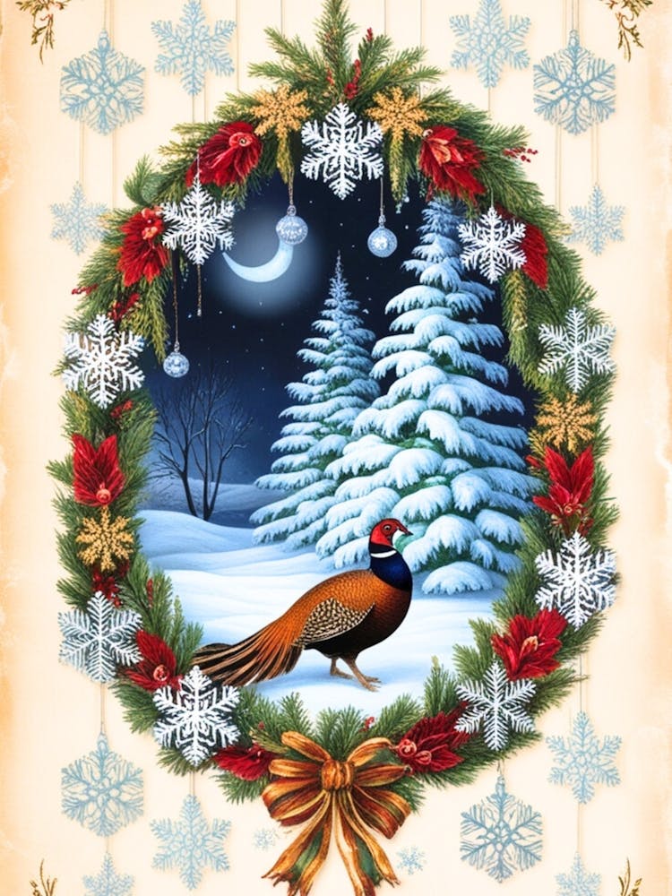 William Morris Christmas Pheasant