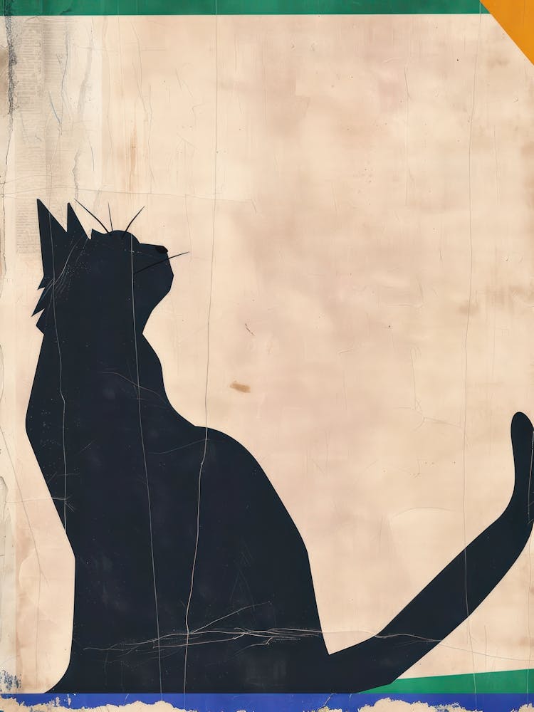 Chat 7 Collage Découpé
