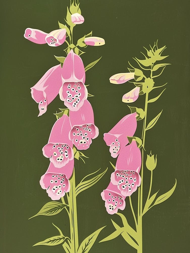 Pink & Green Foxglove 2