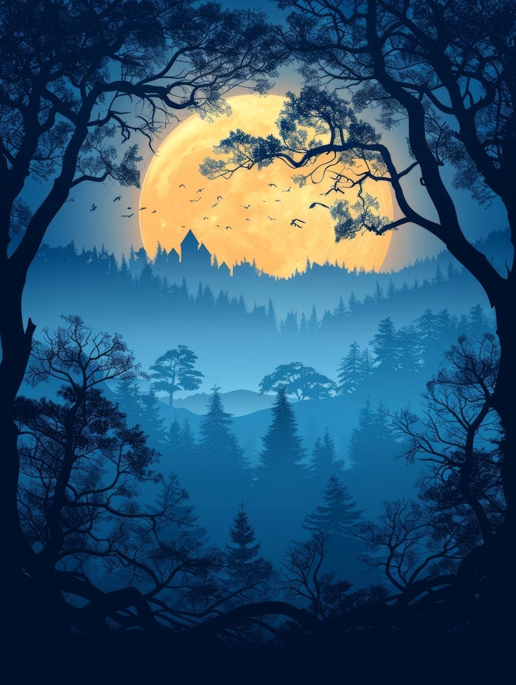 Full Moon In The Forest 5