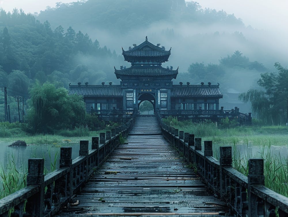 Bridge Over A Lake
