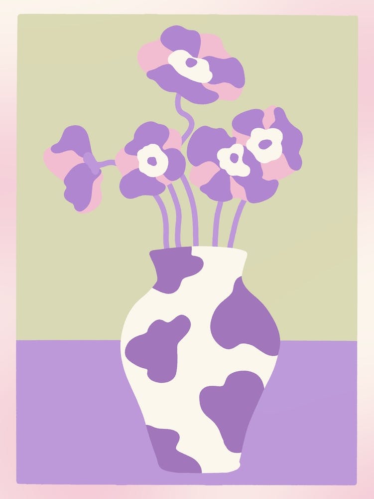 Still Life Flowers on Vase 1