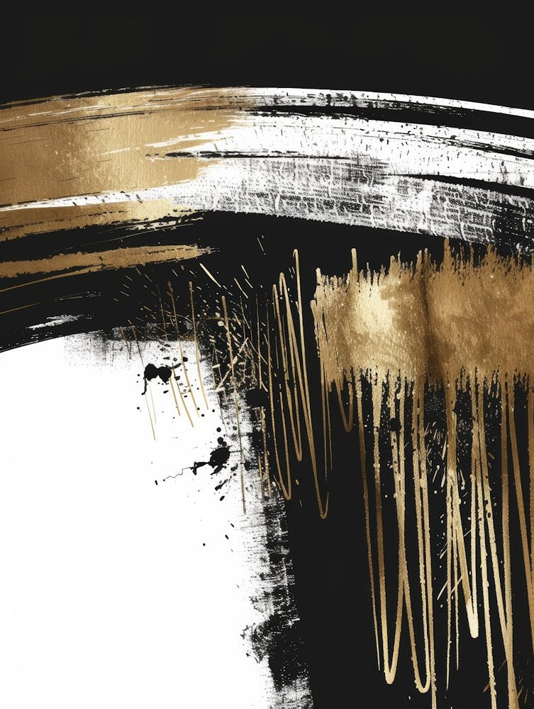 Gold And Black Canvas Print 45