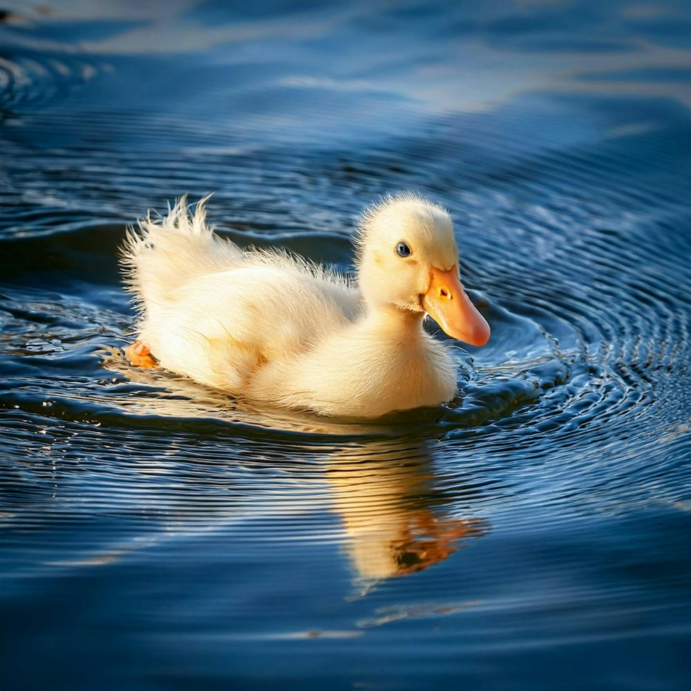 Firefly Cute Baby Ducklings Swimming In Serene Lake 74835 (2)