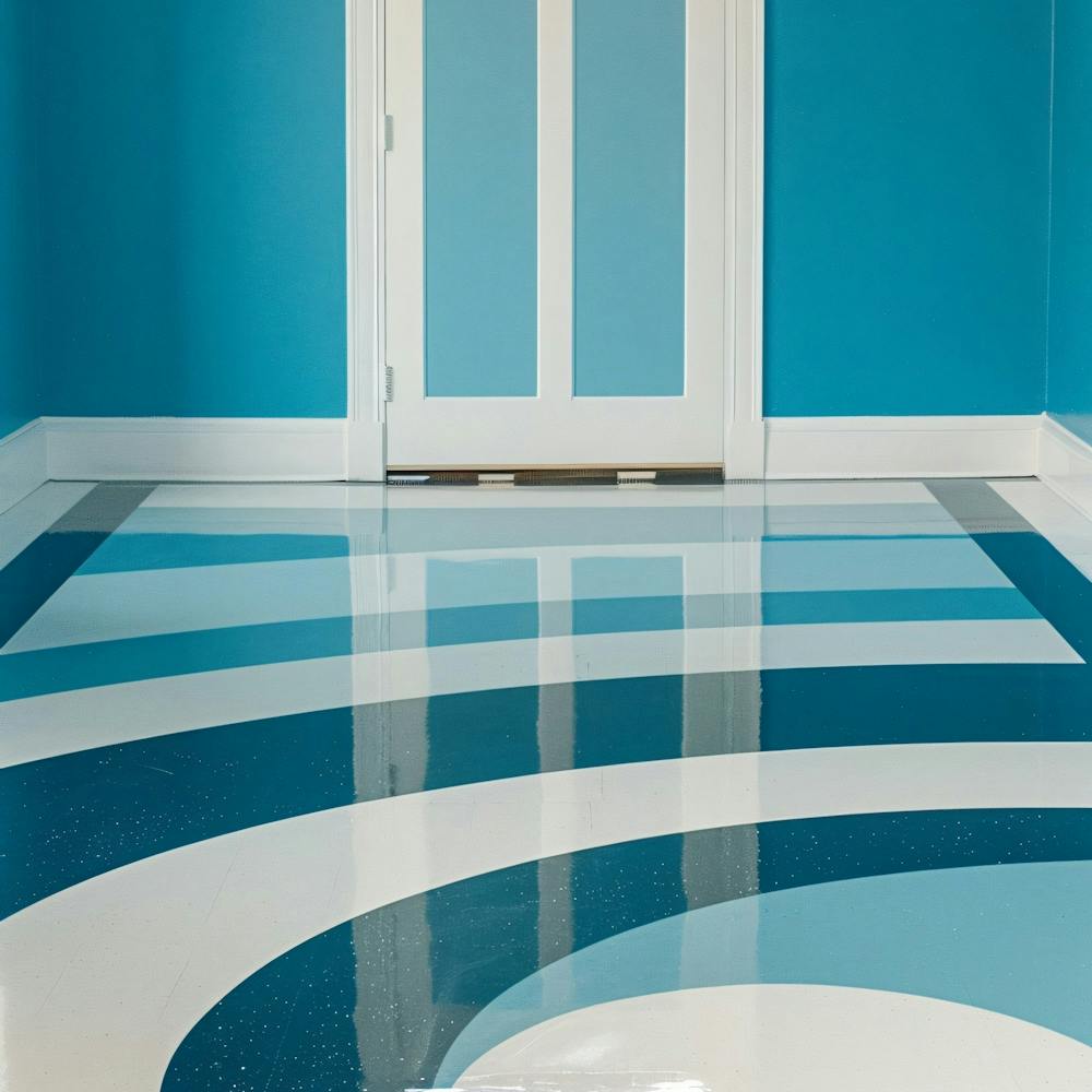 Blue And White Floor