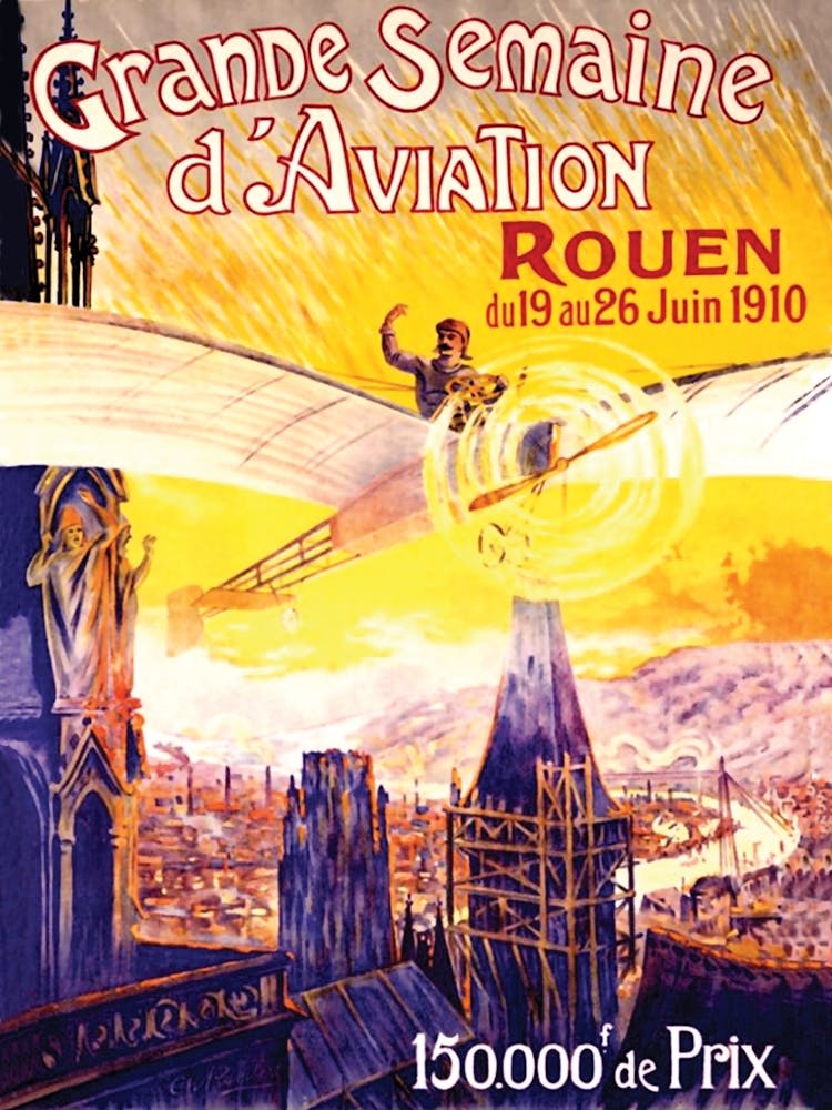 Rouen, France, Aviation Poster