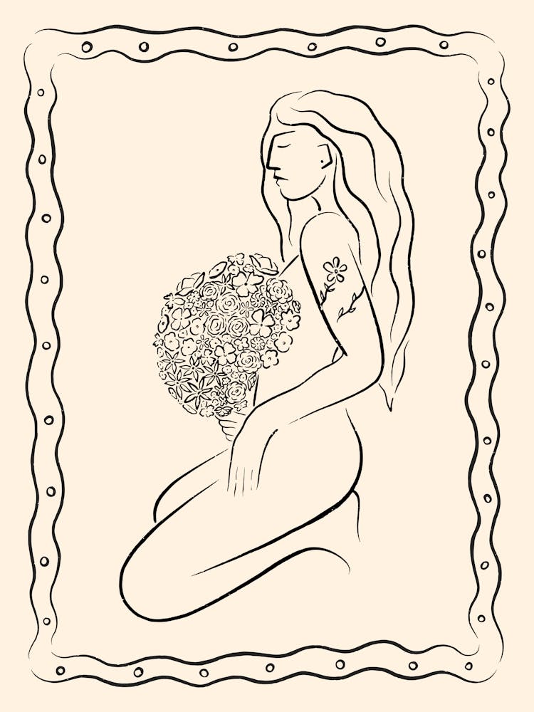 Pretty Lady With Flowers 07