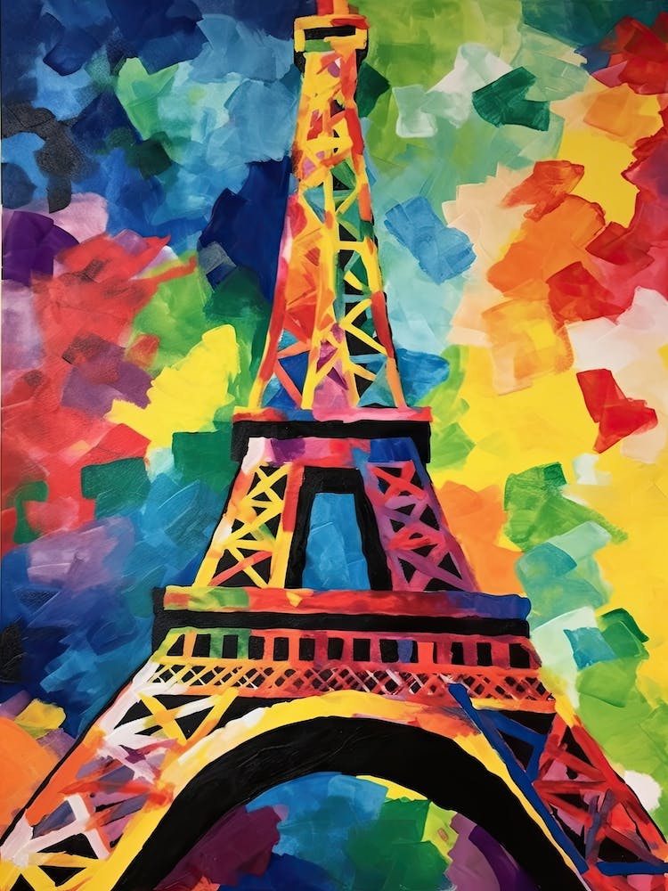 Eiffel Tower Paris France Henri Matisse Style 7