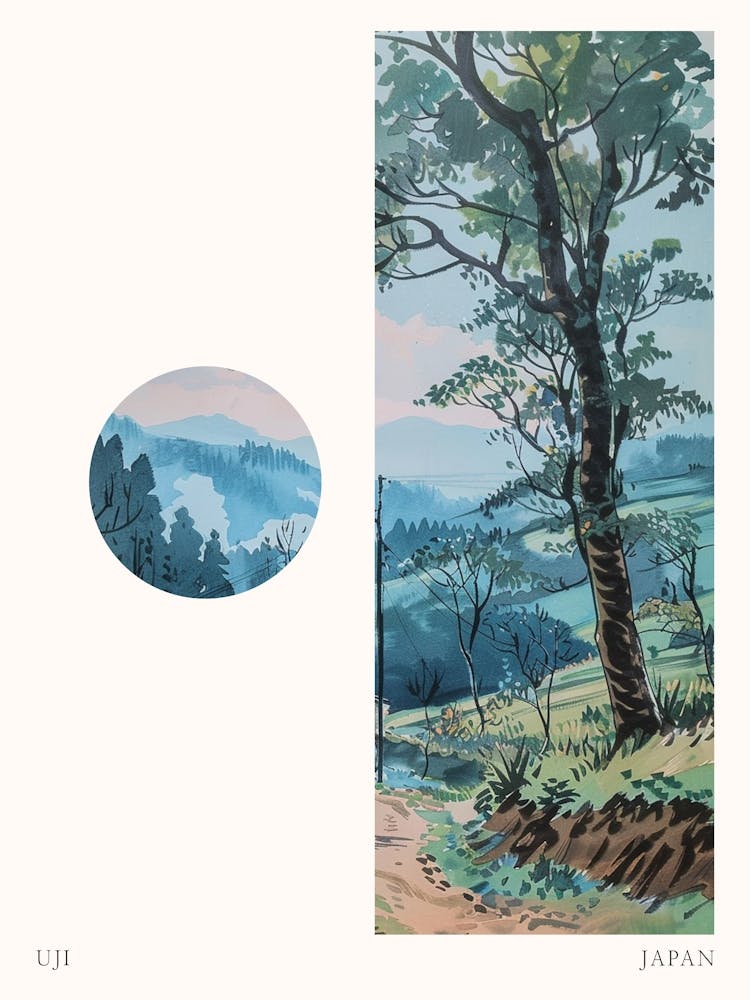 Uji Japan 2 Cut Out Travel Poster