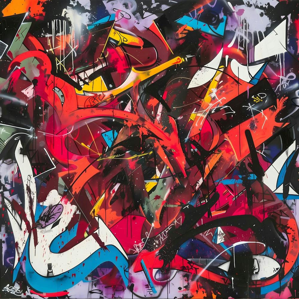 Kratzer, Graffiti, Street Art, Urbane Farbtöne