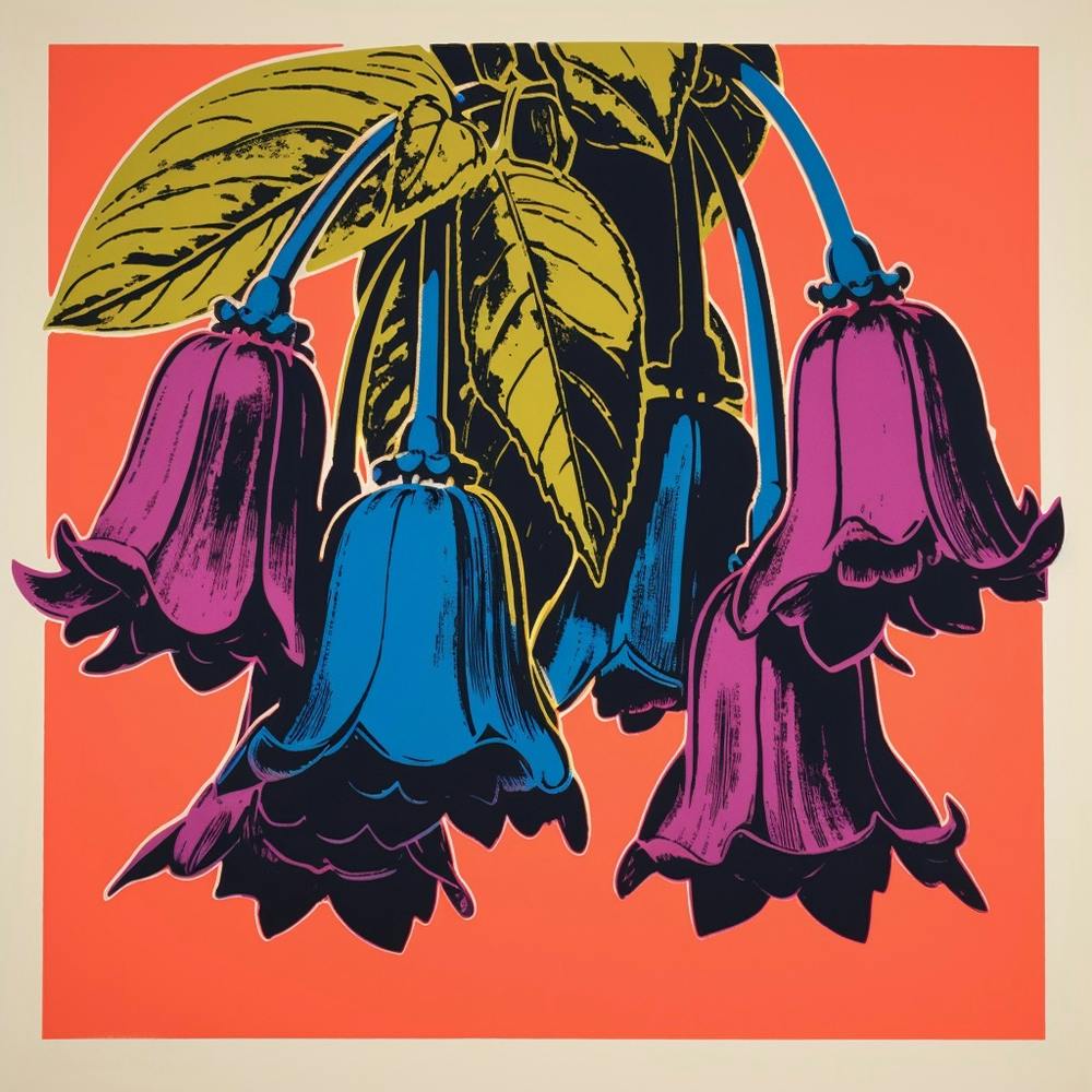 Bluebell 1 Pop Art Illustration Square