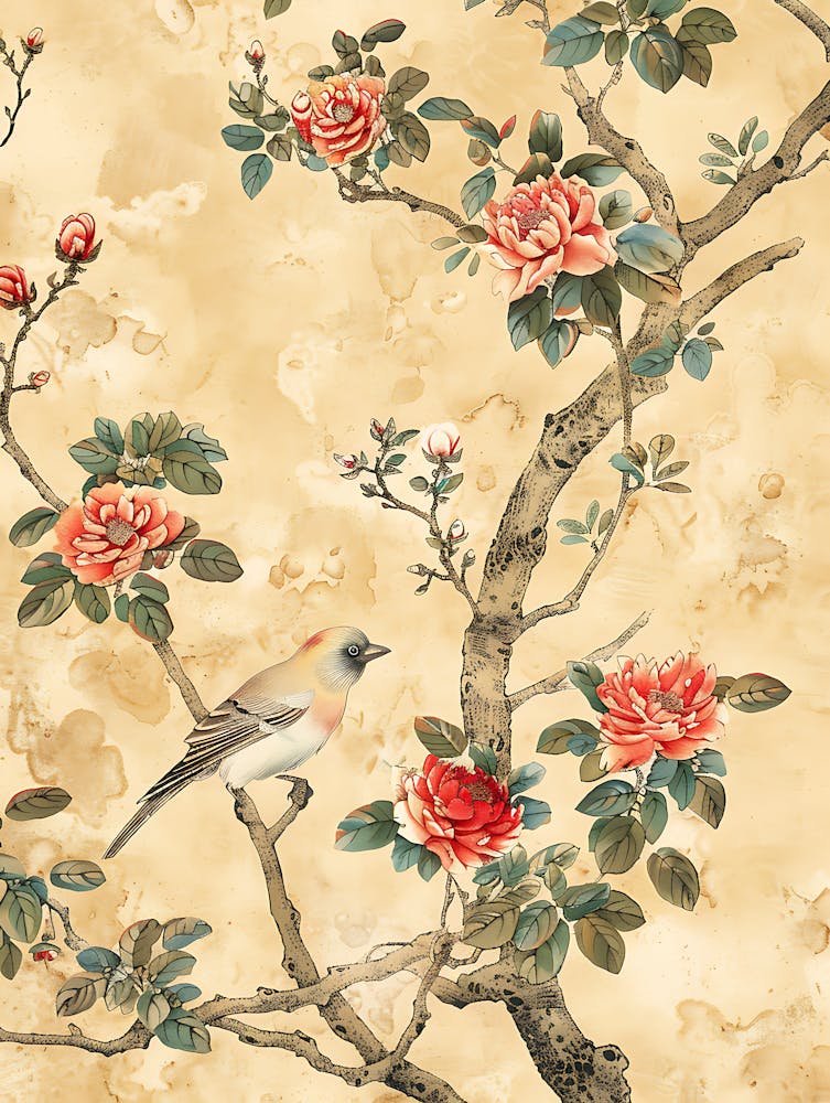 Bird Flowers Chinese Style