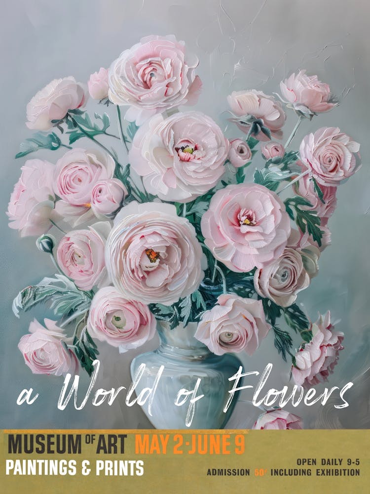 A World Of Flowers, Van Gogh Exhibition Ranunculus 4