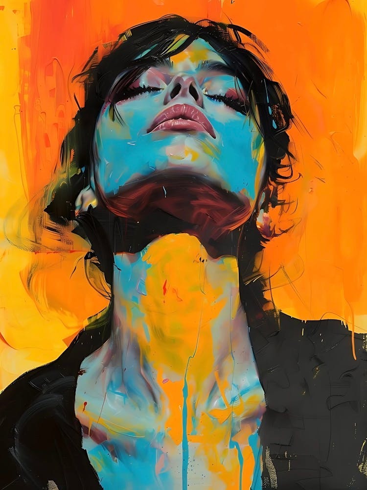 Woman watercolor portrait