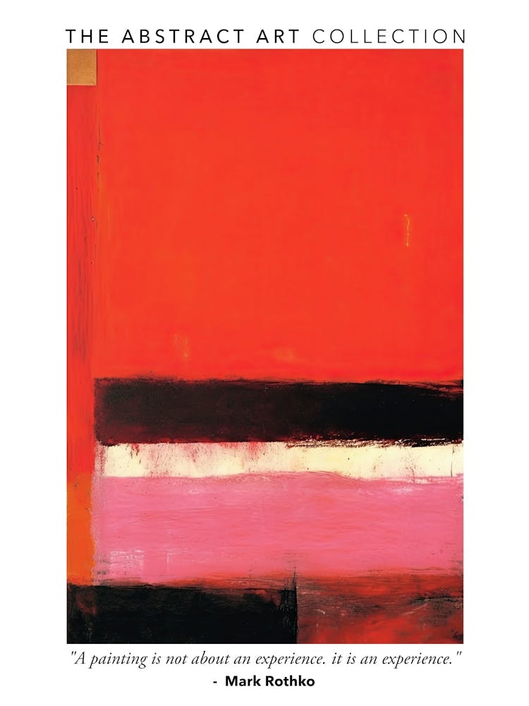 Red Tones Abstract Rothko Quote 4 Exhibition Poster