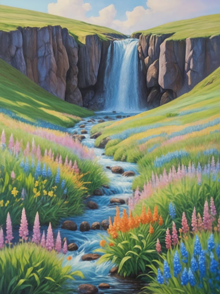 Wasserfall In Island Nr. 2