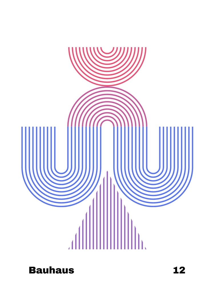 Geometric Bauhaus Poster 12