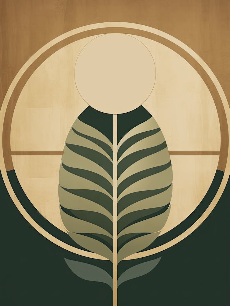 Leaf In A Circle, Boho Decor 1