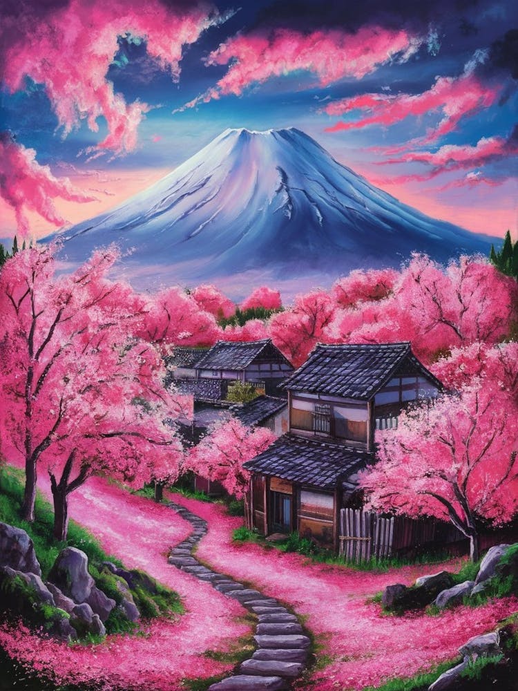 Cherry Blossoms In Fuji 2
