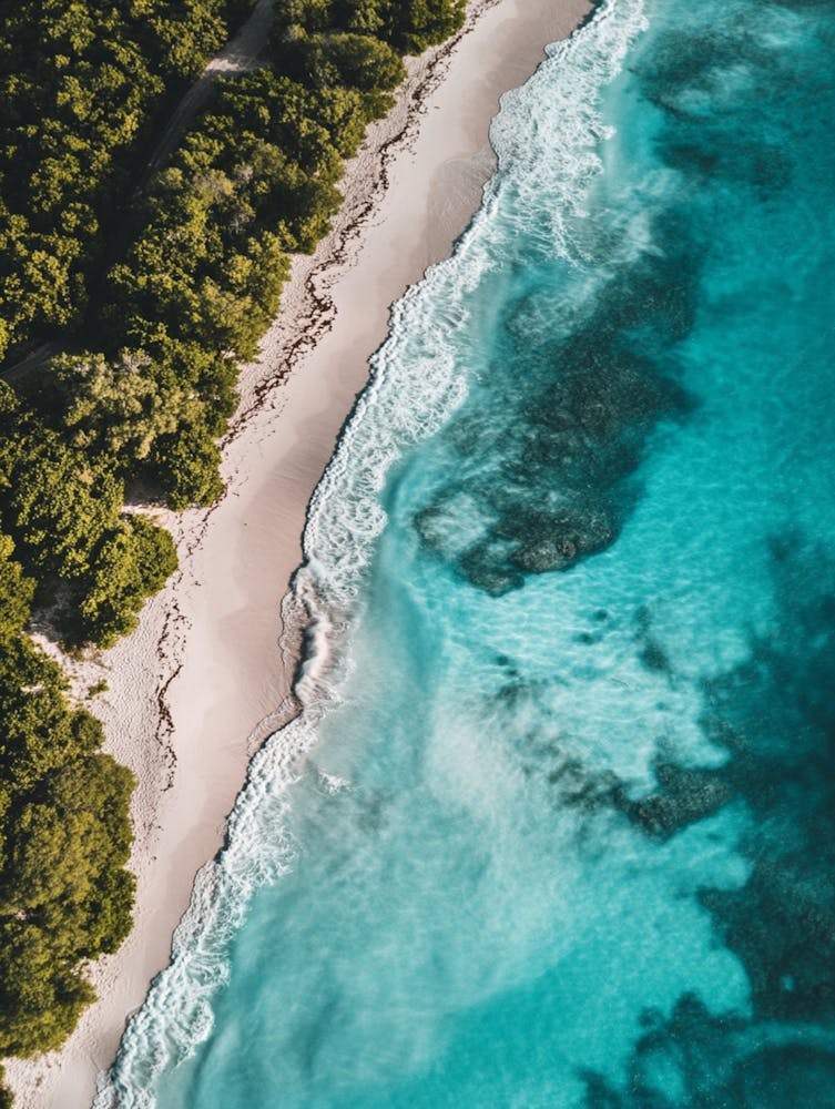 Aerial View Of A Tropical Beach 17