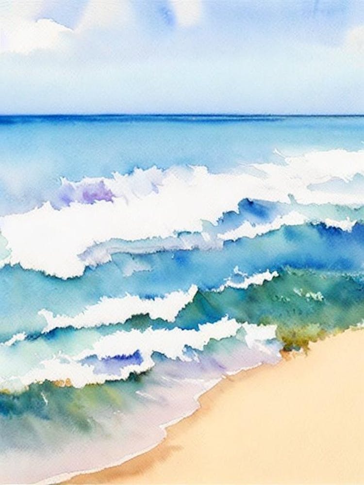 Redhead Beach, Australia Watercolour