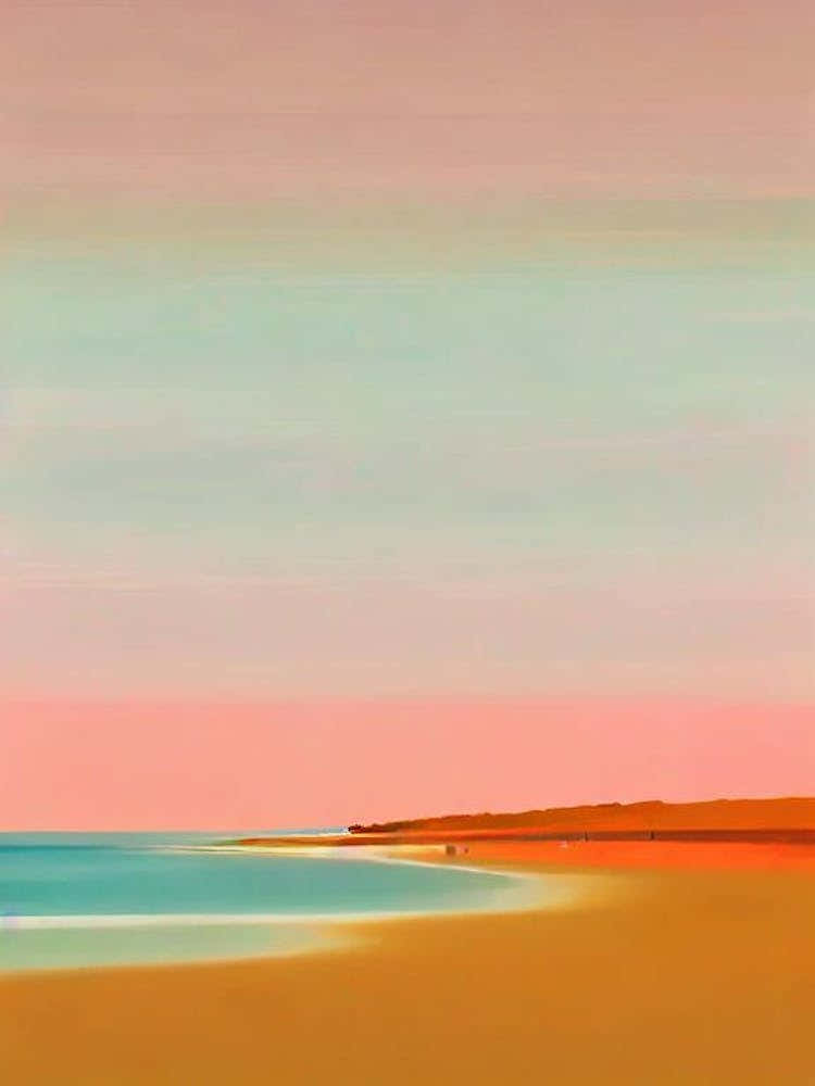 Playa De Zahara De Los Atunes, Cadiz, Spain Pink & Orange Millenial