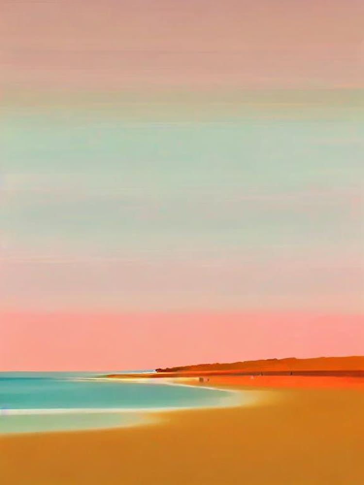 Playa De Zahara De Los Atunes, Cadiz, Spain Pink & Orange Millenial