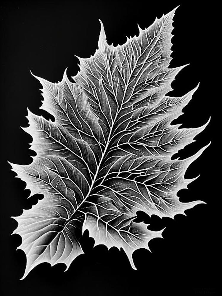 Sweetgum Leaf Linocut