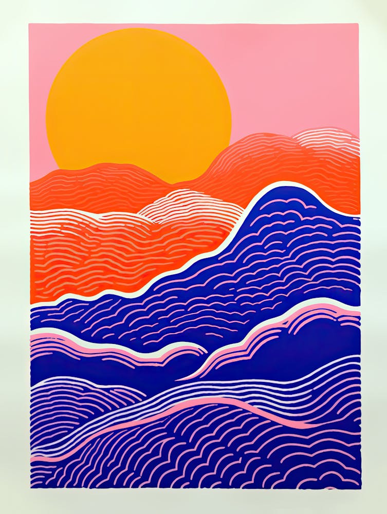 Undulating Signals Vibrational Wave Art