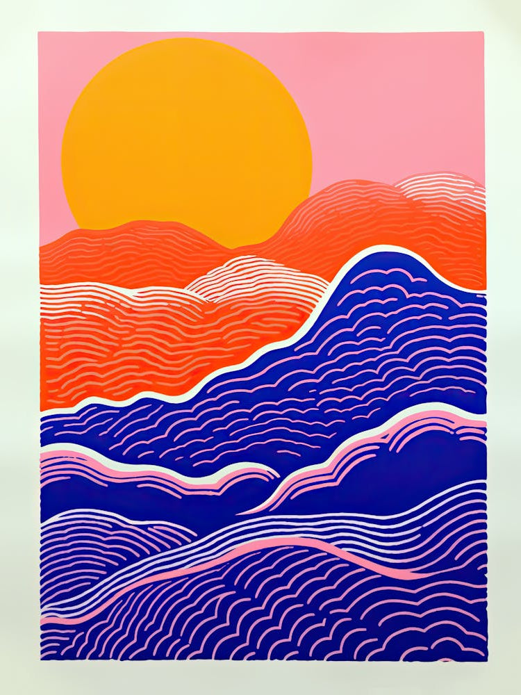 Undulating Signals Vibrational Wave Art