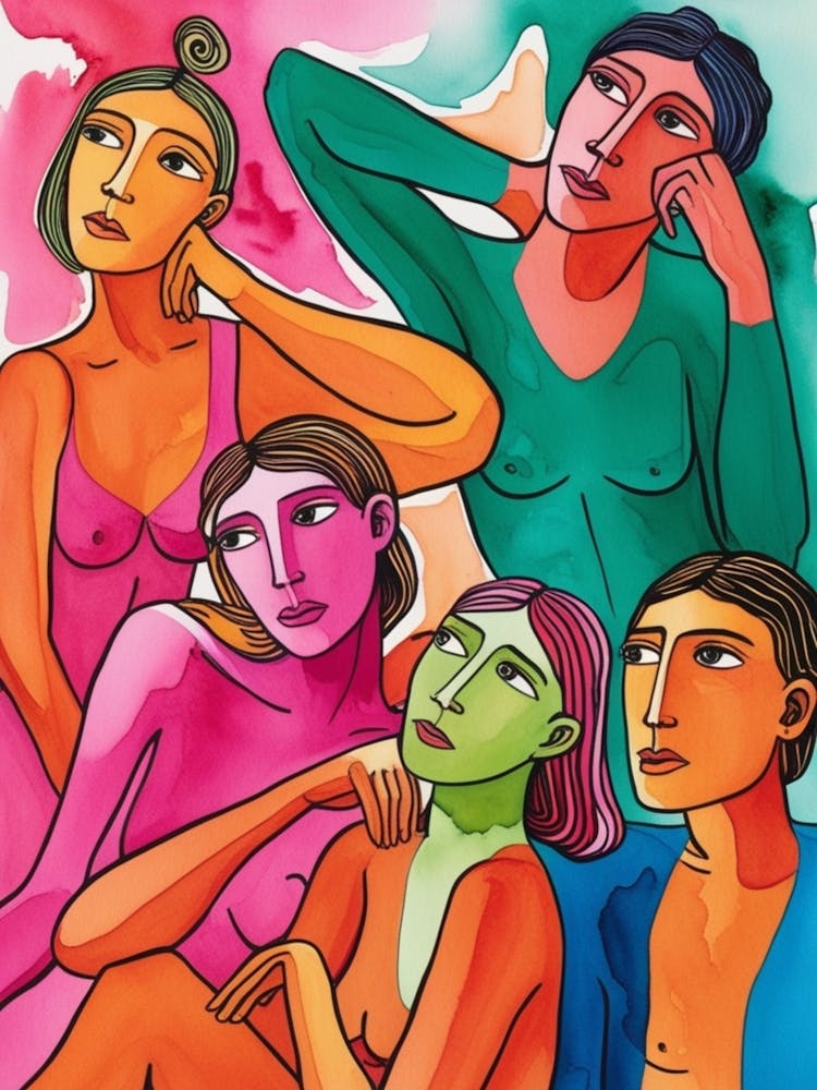 Group Of Nude Women