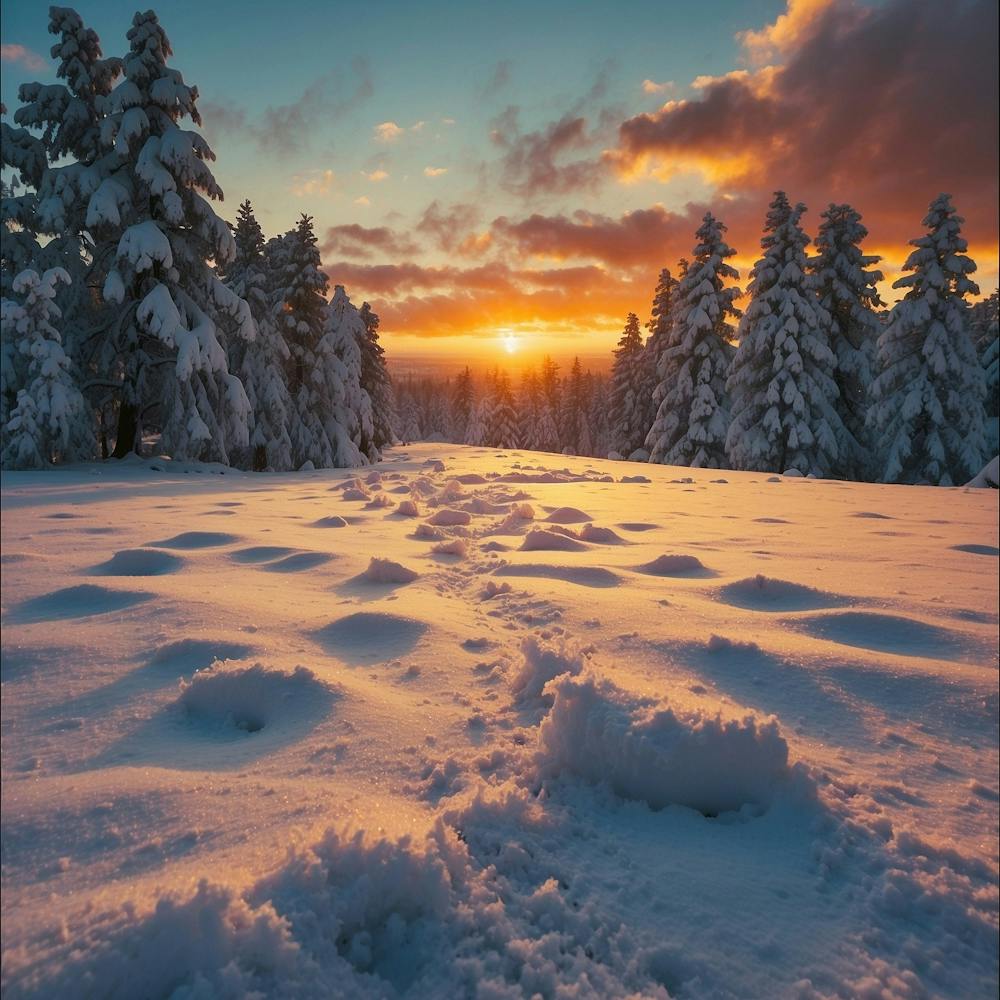 Sunset In The Woods 1