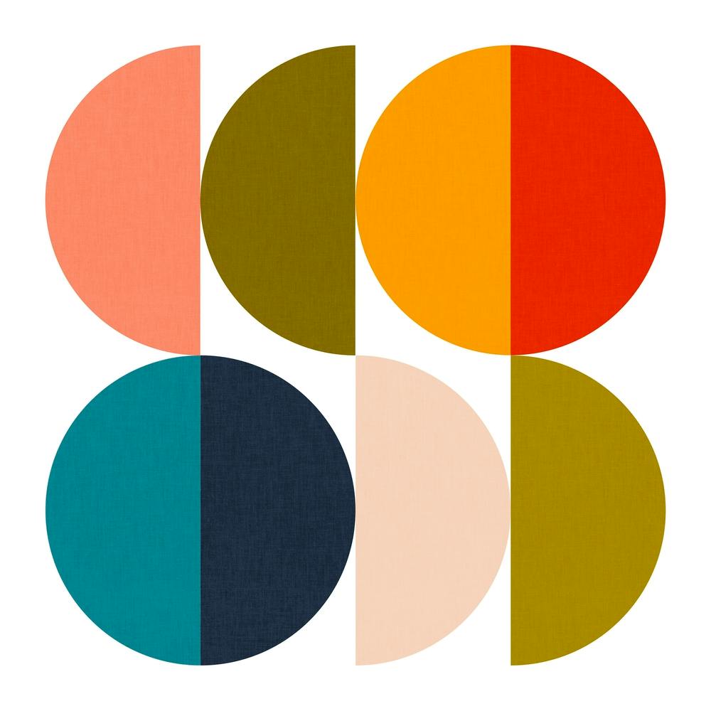 Mid Century Geometric Color Play 1
