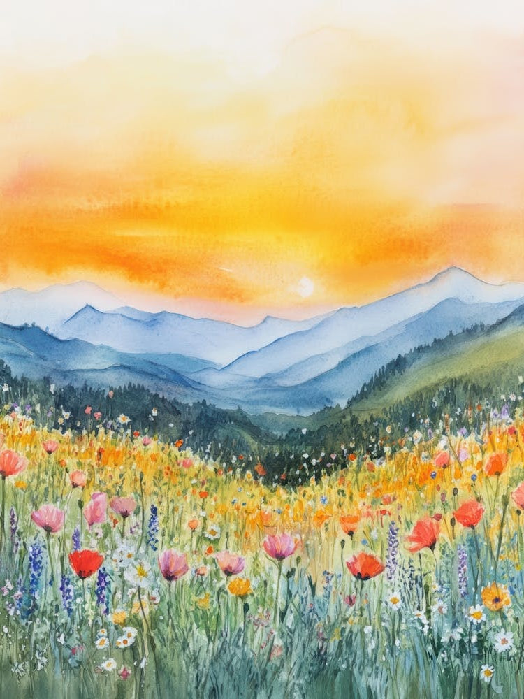 Wildflowers At Sunset 6