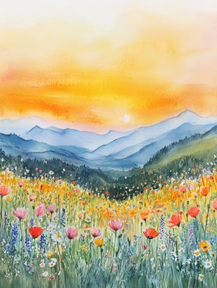 Wildflowers At Sunset 6