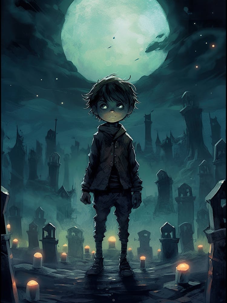 Boy In The Cemetery 1