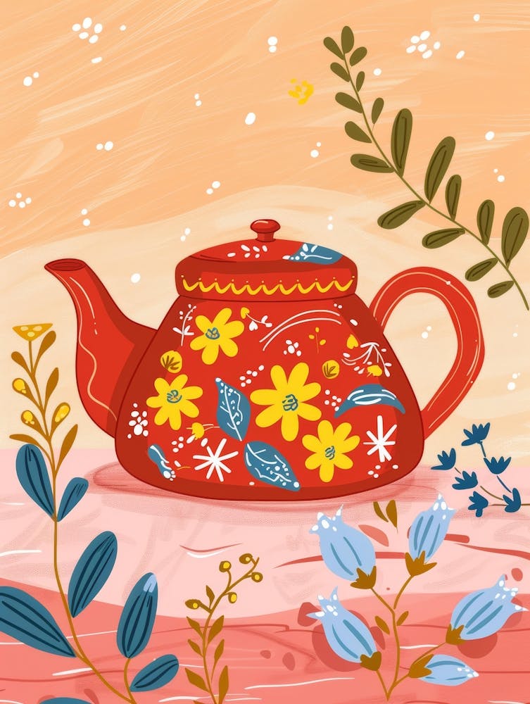 Teapot With Flowers 2