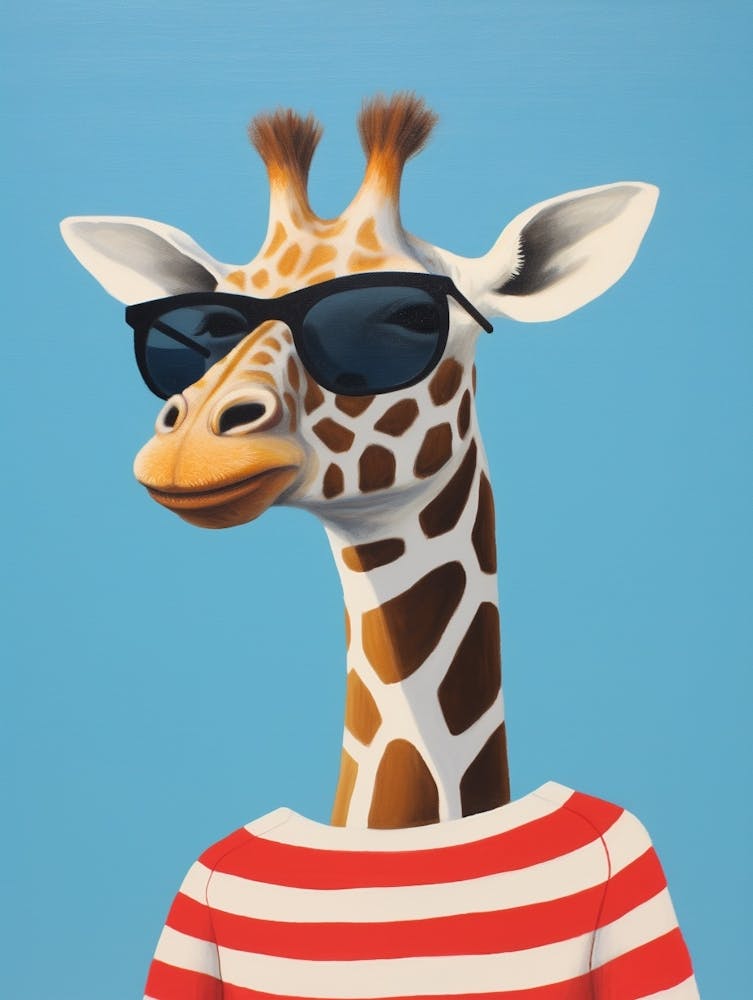 Little Giraffe 3 Wearing Sunglasses