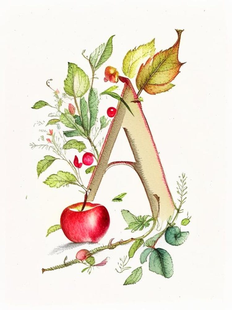 A  Apple, Letter, Alphabet Quentin Blake Illustration