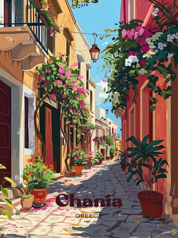 Chania Grèce Belle Illustration Artistique