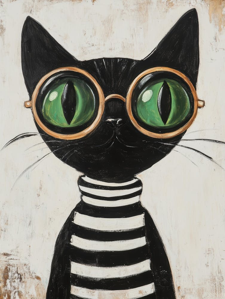 Black Cat With Green Eyes 3