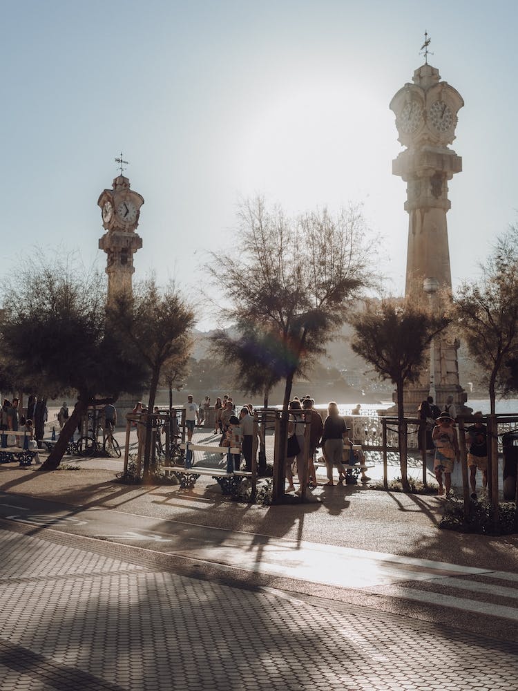St Sebastian Promenade In The Sunlight, Spain