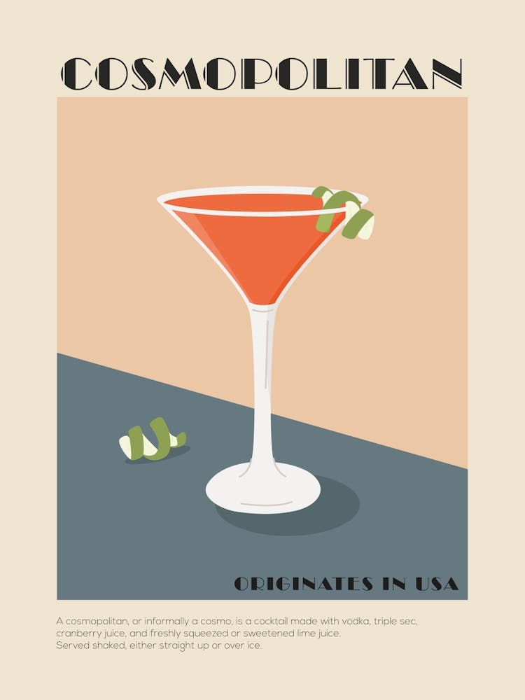Cosmopolitan Cocktail Print