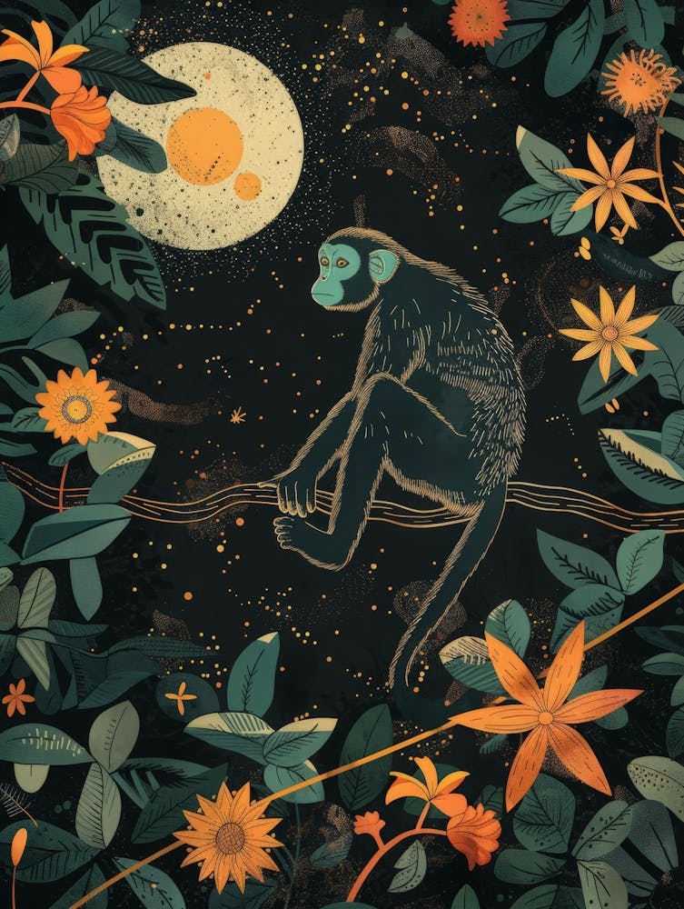 Monkey In The Moonlight