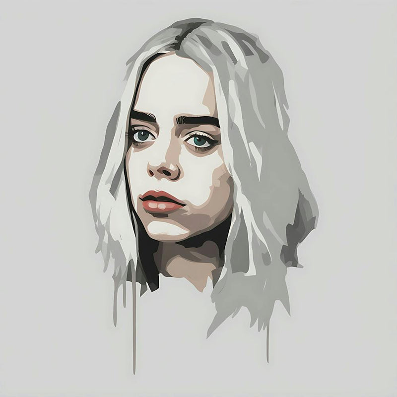 Portrait Of A Girl with grey hair
