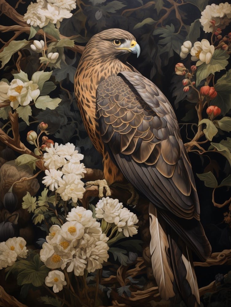 Dark And Moody Botanical Hawk 4