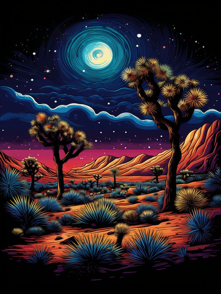 Joshua Tree At Night, Nat Viga Style (4)